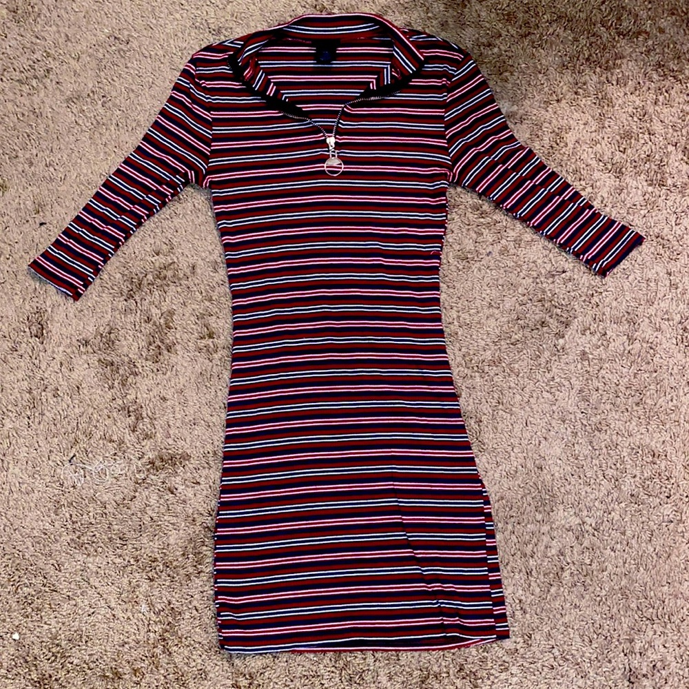 A skin right off red/blue/white dress